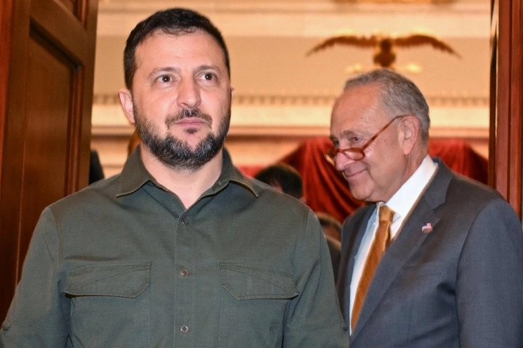 El presidente ucranio, Volodymir Zelensky, dio un discurso en el Congreso de EU para solicitar más ayuda en la guerra contra Rusia, el 21 de septiembre de 2023. Foto Afp