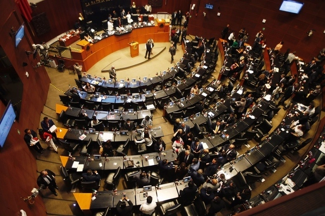 Sala de sesiones del Senado de la República. Foto Guillermo Sologuren