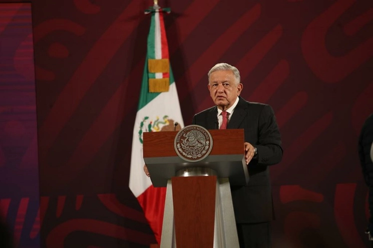 El presidente Andrés Manuel López Obrador durante su conferencia matutina en Palacio Nacional, el 2 de junio de 2023. Foto Yazmín Ortega Cortés