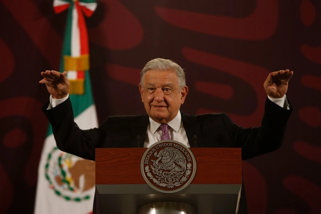 El presidente Andrés Manuel López Obrador durante conferencia de prensa matutina. Foto José Antonio López
