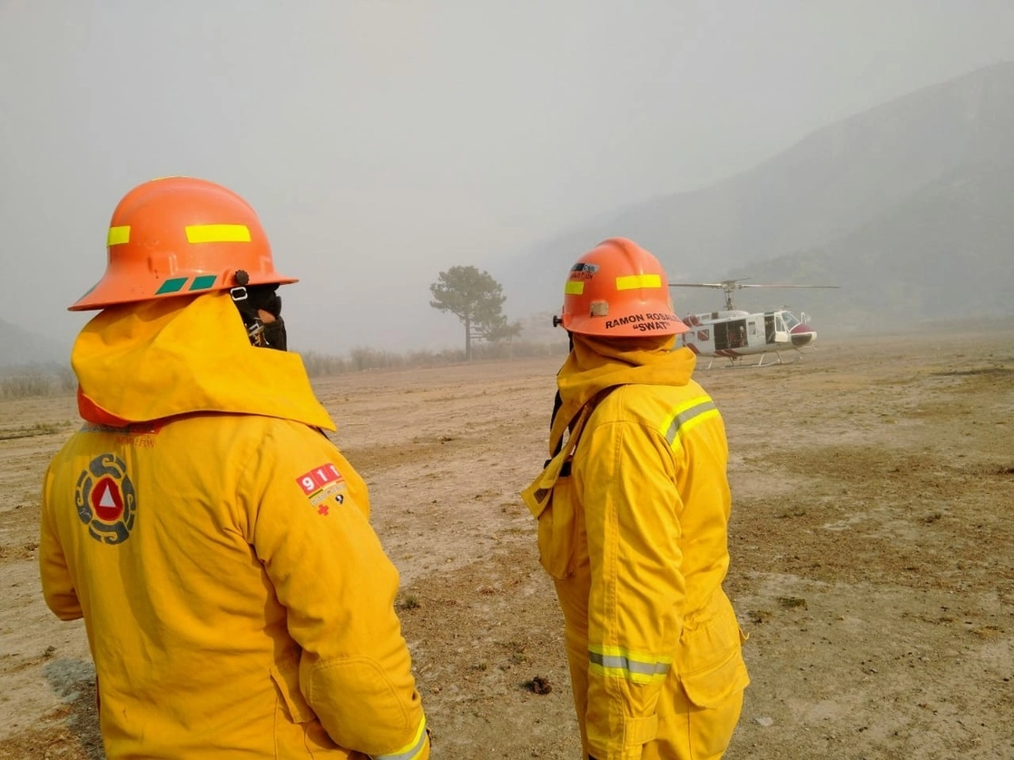 Al menos 500 brigadistas de Protección Civil trabajan en la zona. Foto PC Nuevo León