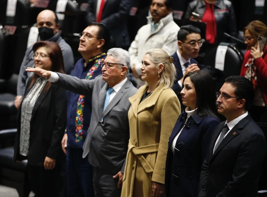 Leopoldo Vicente Melchi García,  es ratificado por la Comisión Permanente como presidente de la CRE, en el Congreso de la Unión, en la CDMX, el 18 de enero de 2023. Foto José Antonio López. Foto José Antonio López 