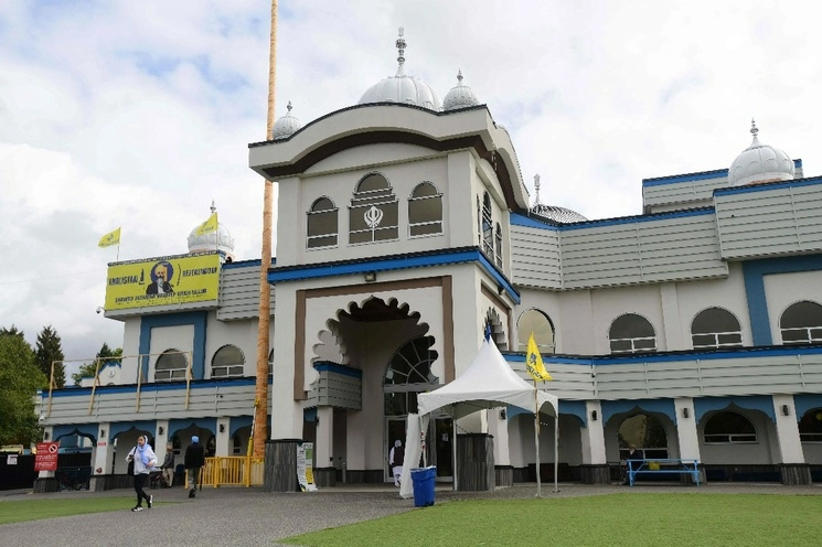 Templo sij en la ciudad de Surrrey, en Columbia Británica, Canadá. Foto Afp 