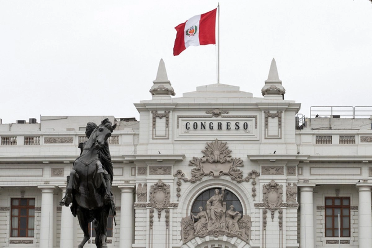 Perspectiva del Congreso de Perú en imagen de archivo. Foto 