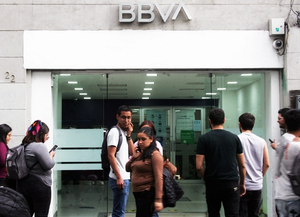 Sucursal bancaria en la CDMX. Foto Roberto García Rivas
