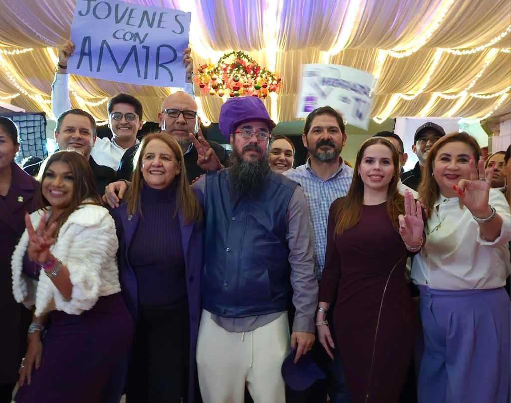 El PES es la segunda fuerza política en BC, dijo César Hank (al centro), dirigente del partido en la entidad, el 30 de noviembre de 2023. Foto cortesía Lindero Norte