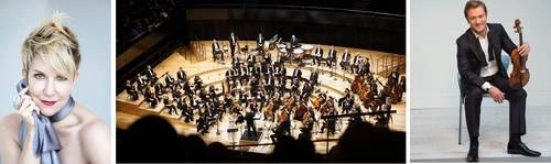 La mezzosoprano estadunidense Joyce DiDonato (izquierda) cantó el domingo, desde su salón, fragmentos de Werther, ópera de Massenet; la Filarmónica de Berlín que dio un mes de acceso libre a su Digital Concert Hall, y el violinista francés Renaud Capauçon compartió un video en el que toca una partitura de Dvorak, en imágenes tomadas de sus cuentas en Twitter