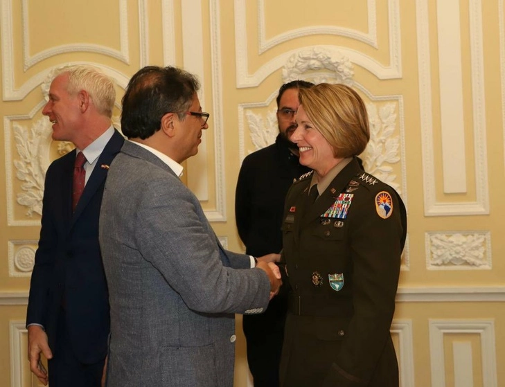El presidente de Colombia, Gustavo Petro, recibió el domingo pasado a Laura Richardson, jefa del Comando Sur de Estados Unidos. Foto del Comando Sur de EU 