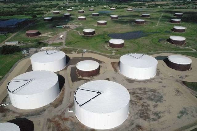Instalación de almacenamiento de petróleo en Cushing, Oklahoma. Foto Afp / Archivo