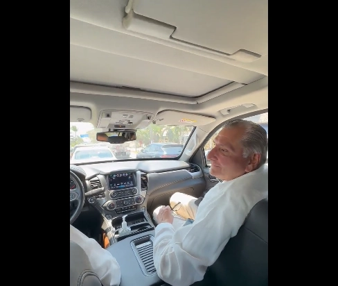 El secretario de Gobernación, Adán Augusto López Hernández, durante su visita a Acapulco, Guerrero. Foto Twitter @adan_augusto
