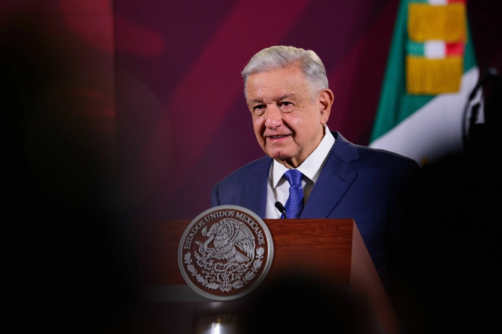 El presidente Andrés Manuel López Obrador durante su conferencia de prensa matutina, en Palacio Nacional, en la Ciudad de México, el 27 de octubre de 2023. Foto Cuartoscuro