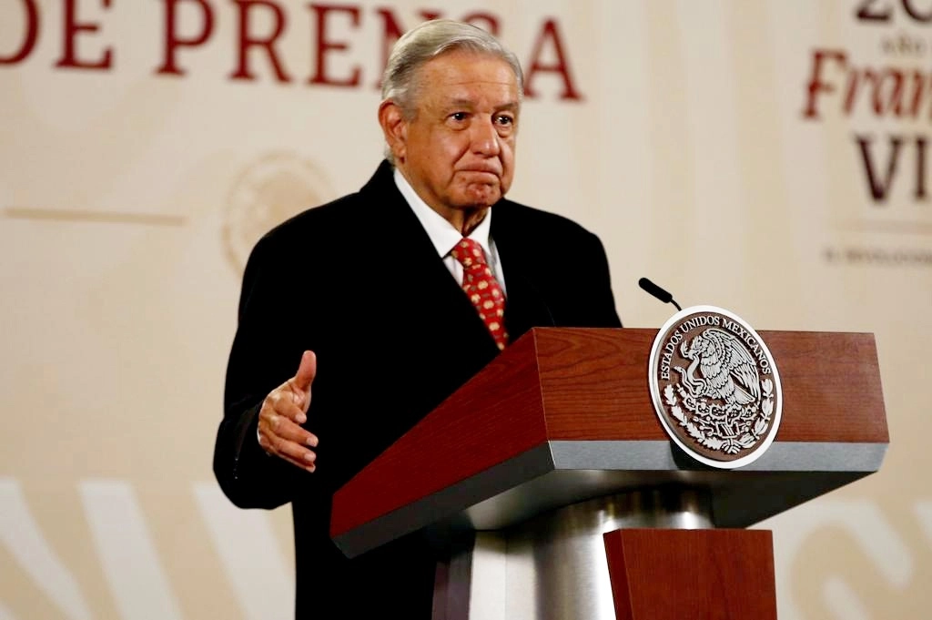El presidente de México, Andrés Manuel López Obrador, durante su conferencia matutina en Palacio Nacional, en la Ciudad de México, el 5 de enero de 2023. Foto José Antonio López