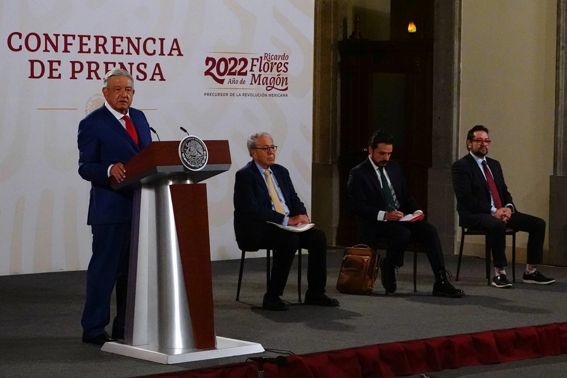 El presidente Andrés Manuel López Obrador durante la conferencia matutina desde Palacio Nacional, el 25 de octubre de 2022. Foto Cuartoscuro 