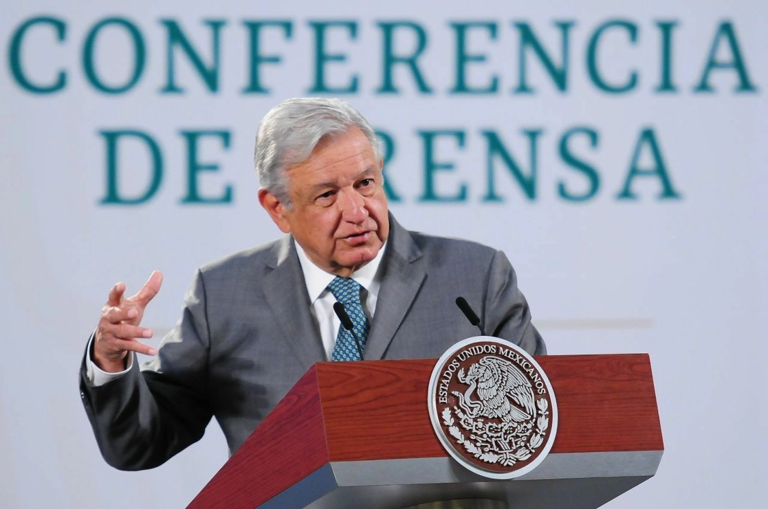 El presidente Andrés Manuel López Obrador durante su conferencia matutina en Palacio Nacional, en la Ciudad de México, el 15 de marzo de 2021. Foto Cuartoscuro