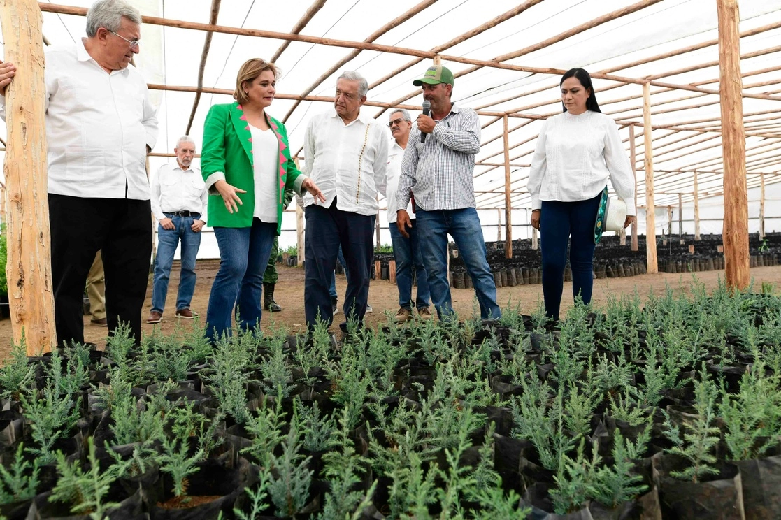 El presidente López Obrador encabezó el inicio de la tercera Jornada Nacional de Siembra 2022 del programa Sembrando Vida. Foto Presidencia