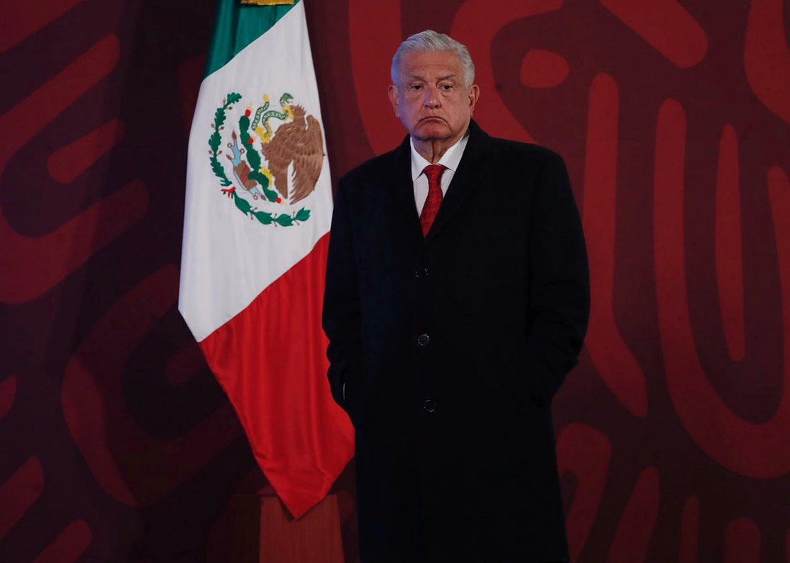 El presidente Andrés Manuel López Obrador, en la conferencia matutina del 7 de febrero de 2022. Foto Cristina Rodríguez