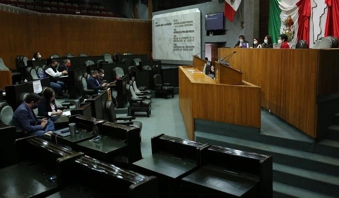 Sesión ordinaria del Congreso de Nuevo León, el 25 de noviembre de 2020. Foto tomada del Twitter de @CongresoNL
