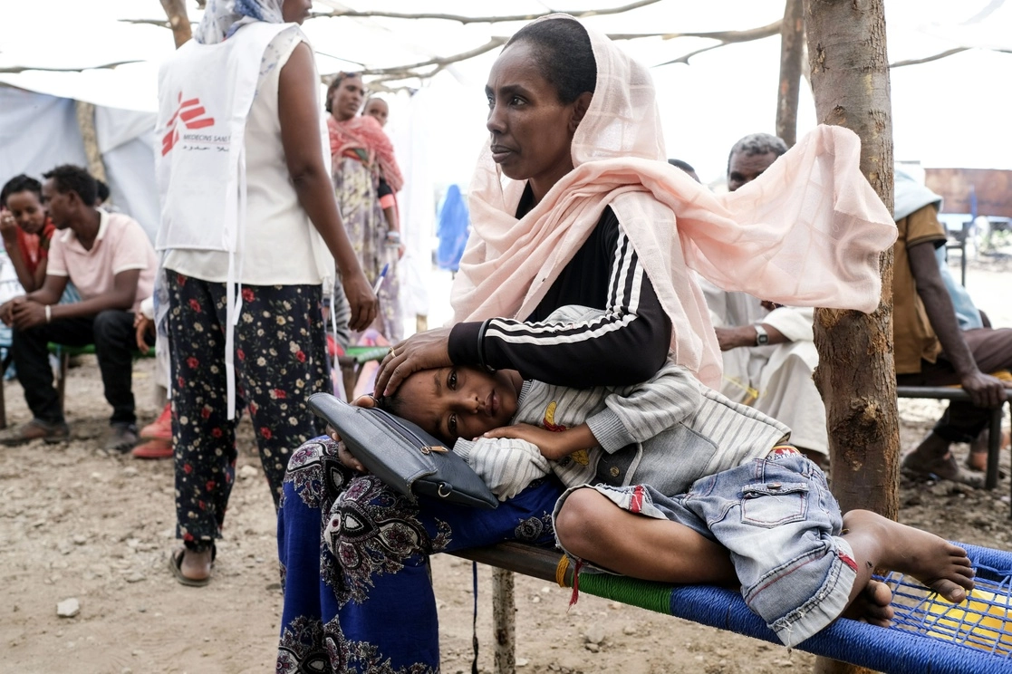 Refugiados de Tigray en un campamento de Hamdayet, Sudán. Foto Europa Press
