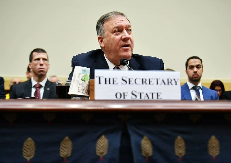 El Secretario de Estado de EU, Mike Pompeo, testifica ante el Comité de Asuntos Exteriores de la Cámara sobre "Evaluación de las políticas de la administración Trump sobre Irán, Irak" el 23 de febrero de 2020. Foto Afp / Archivo
