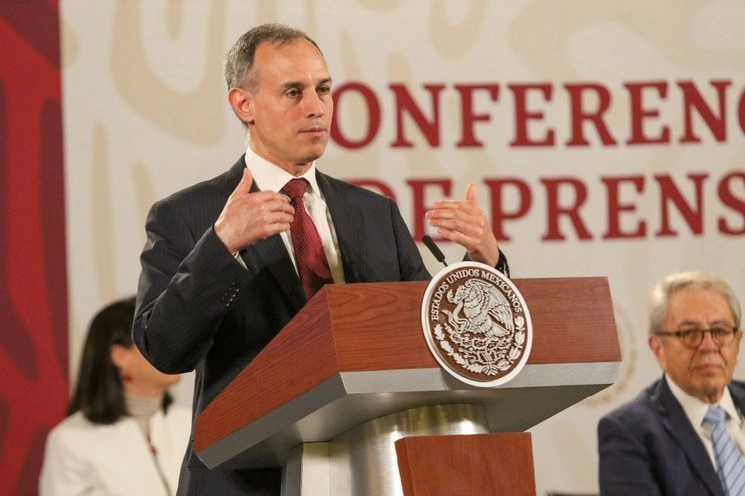 Hugo López-Gatell, subsecretario de Prevención y Promoción de la Salud, durante la conferencia del presidente Andrés Manuel López Obrador, el 14 de julio de 2020. Foto Cuartoscuro

