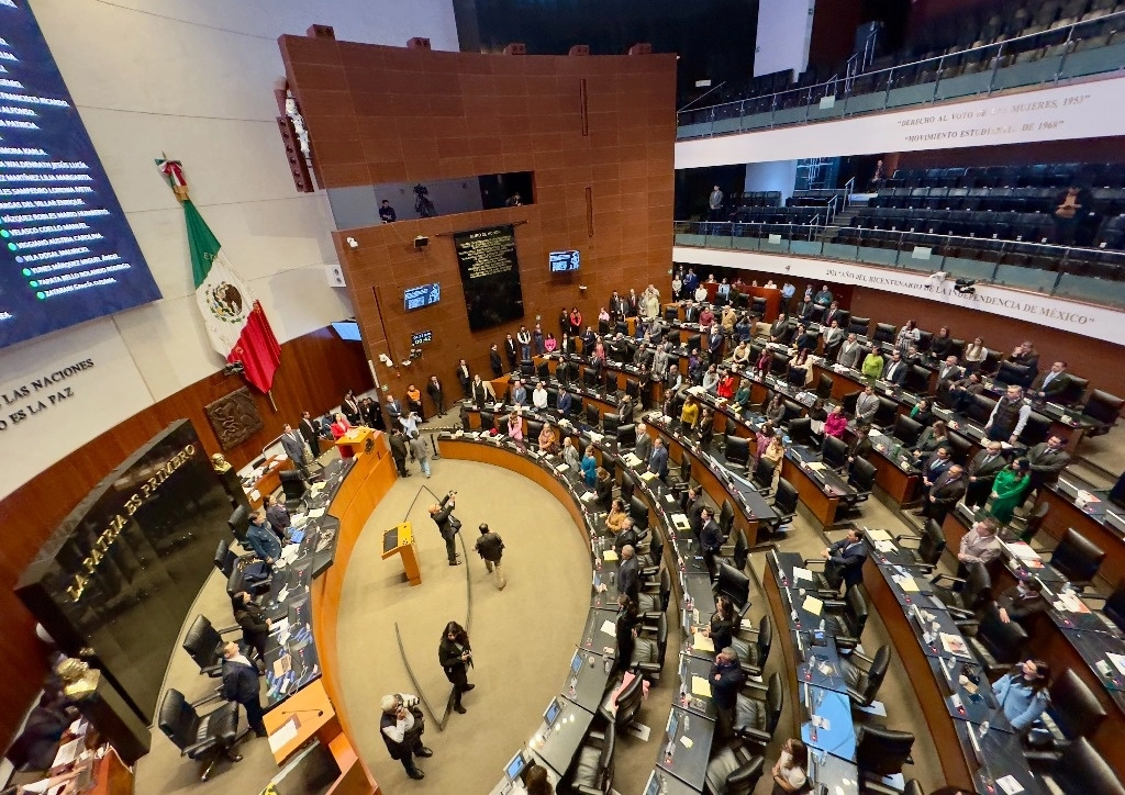 Sala de sesiones del Senado de la República en imagen de archivo. Foto Roberto García