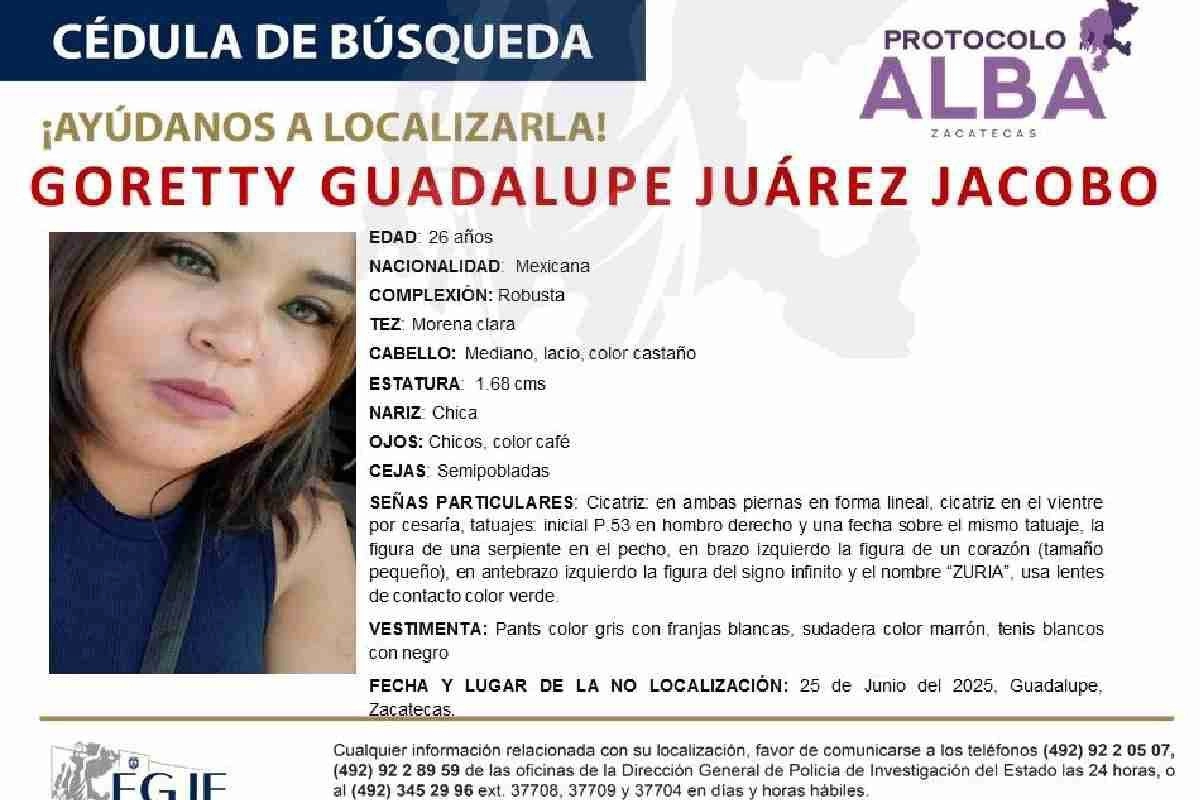 La Oficina en México del Alto Comisionado de las Naciones Unidas para los Derechos Humanos (ONU-DH) expresó su consternación por la desaparición y asesinato reciente de la madre buscadora zacatecana Aída Karina Juárez Jacobo. Foto