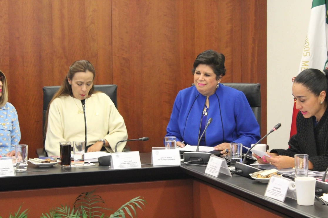 Olga Beatriz García Guillén (al centro) encabeza la embajada de México en Ucrania. Foto Twitter @CGBSenado
