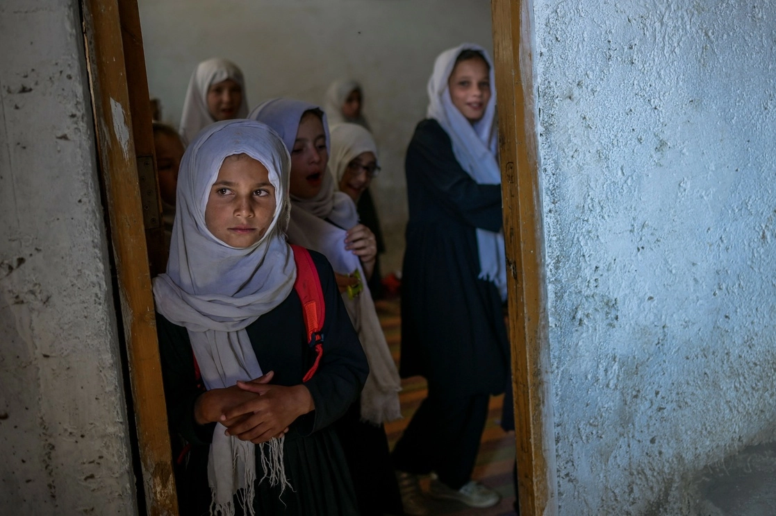 Escuela segregada por género en Kabul, Afganistán. Foto Afp / Archivo