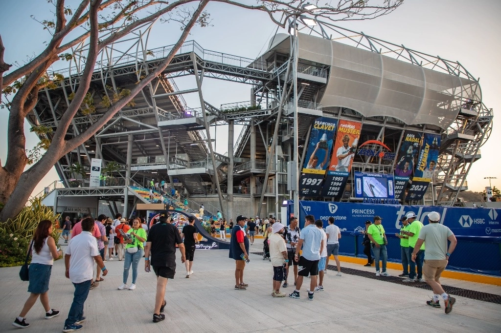 Imagen de archivo de la Arena GNP en Acapulco, donde se desarrollará el Abierto Mexicano de Tenis. Foto @ArenaGNPSeguros