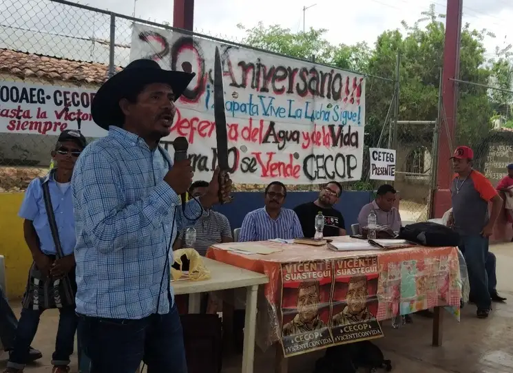 Comuneros opositores al proyecto de la presa La Parota celebraron 20 años de resistencia. Foto Héctor Briseño