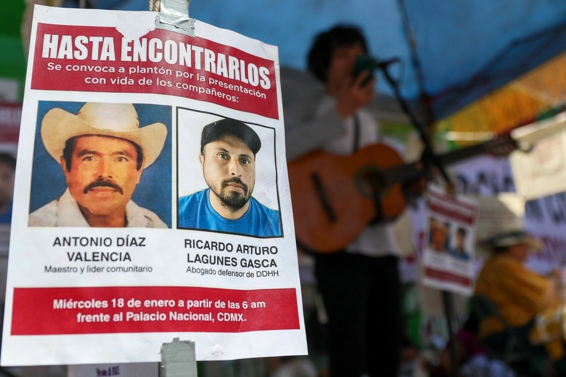 Protesta en Chiapas para exigir la presentación con vida de los activistas. Foto Cuartoscuro/ archivo