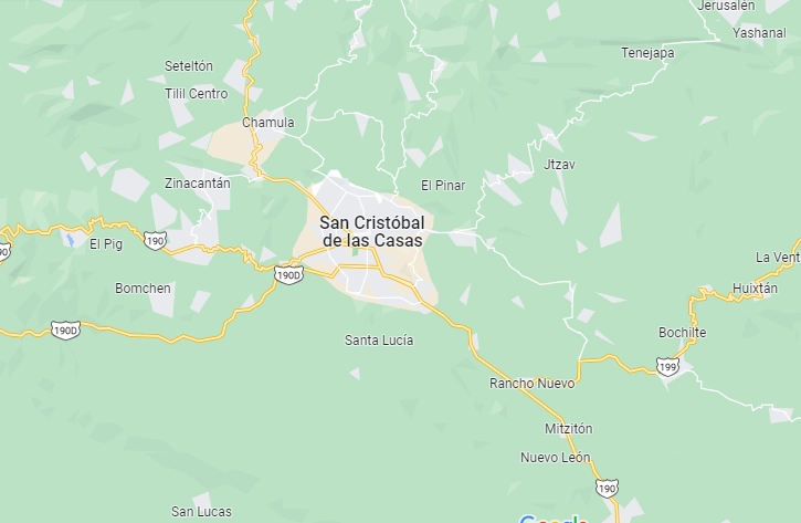 Familiares y amigos realizaron una marcha en San Cristóbal de las Casas en protesta por la desaparición de Juan Manuel del Carpio. Foto Google Maps