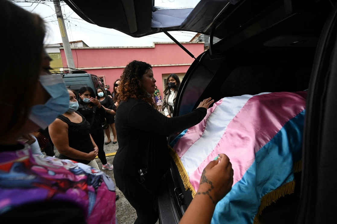 Entierro de la activista Andrea González. Foto Afp