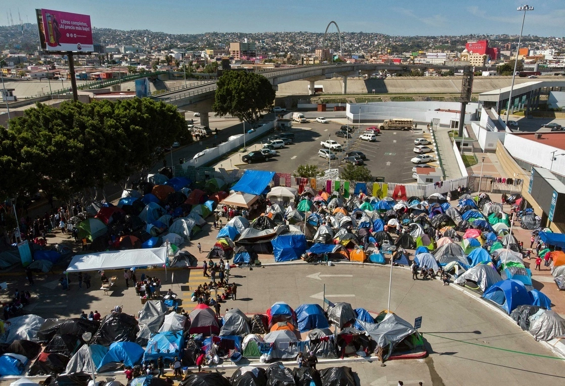 Campamento de migrantes en Matamoros, Tamaulipas. Foto Afp / Archivo