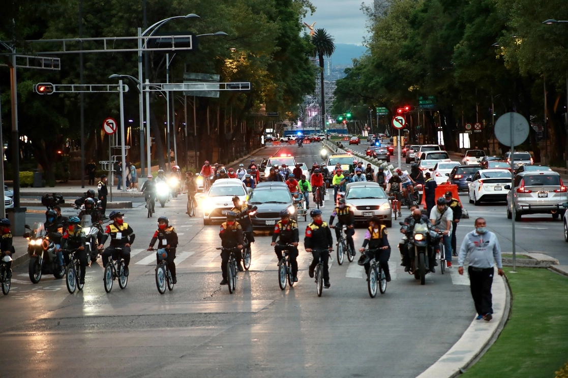Protesta de ciclistas en la Ciudad de México. Foto Luis Castillo / Archivo