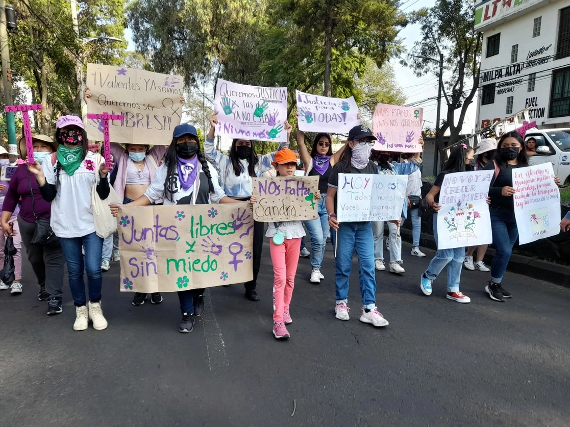 Aspectos de la protesta. Foto Josefina Quintero