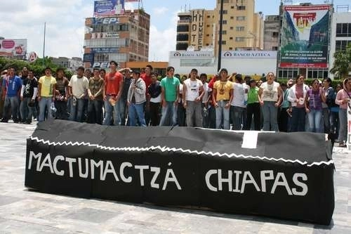 Estudiantes de la Normal Rural de Mactumactzá, Chiapas, en imagen de archivo. Foto Ángeles Mariscal 