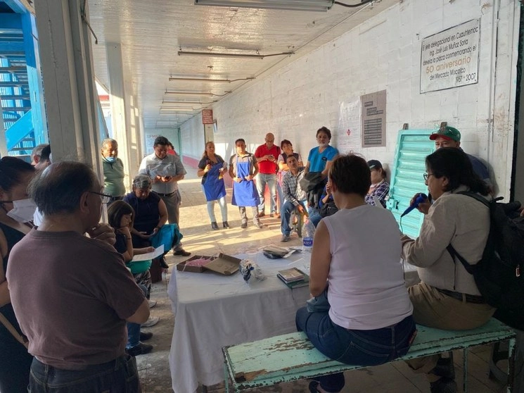 Lamentan locatarios haber perdido espacios destinados a servicios médicos y locatarios. Foto Bertha Teresa Ramírez