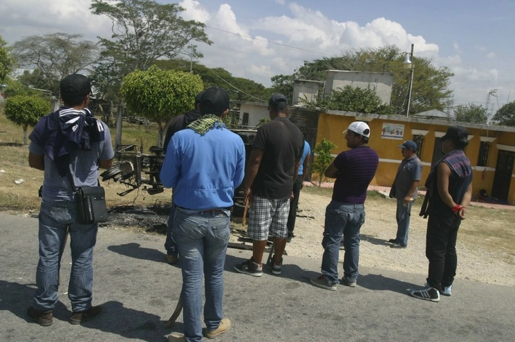 Se reportan bloqueos de caminos en los municipios chiapanecos de  Frontera Comalapa, Chicomuselo, La Trinitaria y Amatenango de la Frontera. Foto Cuartoscuro / Archivo 