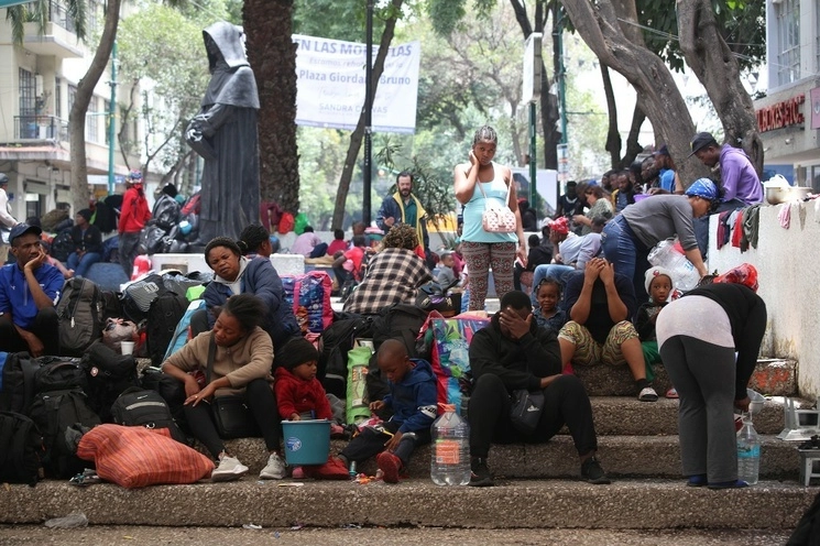 Migrantes en la Ciudad de México. Foto María Luisa Severiano /Archivo
