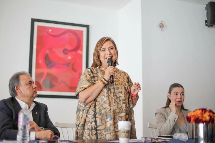 Xóchitl Gálvez, candidata del FAM, estuvo en Zacatecas donde habló del combate a la inseguridad. Foto La Jornada
