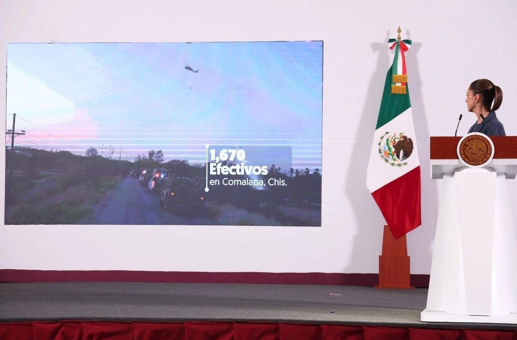 Claudia Sheinbaum Pardo, presidenta de México, durante su conferencia de este martes 12 de noviembre. Foto cortesía Presidencia

