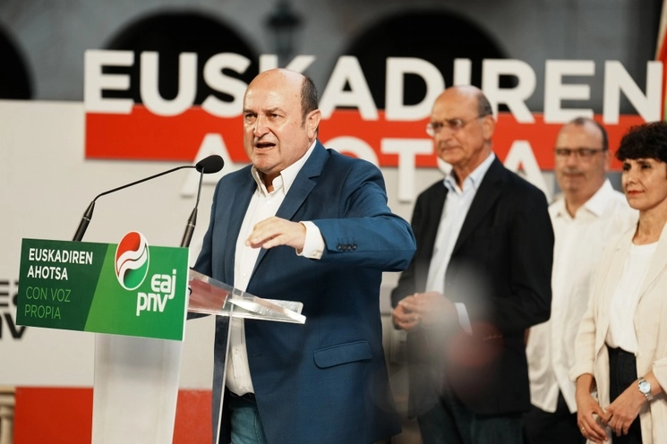 El presidente del PNV, Andoni Ortuzar, recordó que fueron ellos los que “hemos arruinado las posibilidades de Feijóo de ir a una investidura directa”. Foto Europa Press / Archivo