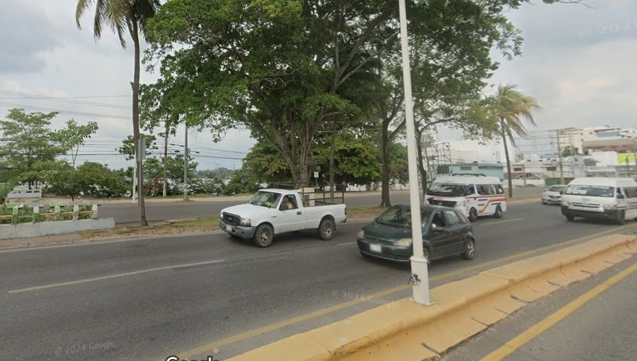 Carretera Villahermosa-Frontera. Foto Captura de Pantalla de Google Maps   