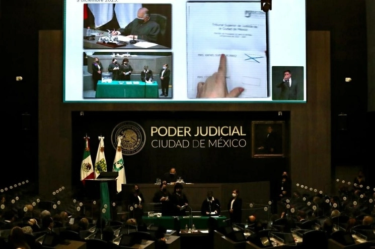 Sesión del Poder Judicial de la CDMX. Foto Luis Castillo/Archivo