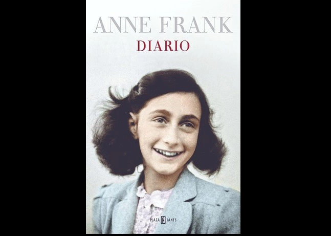 Portada de un ejemplar del libro de Ana Frank. Foto La Jornada