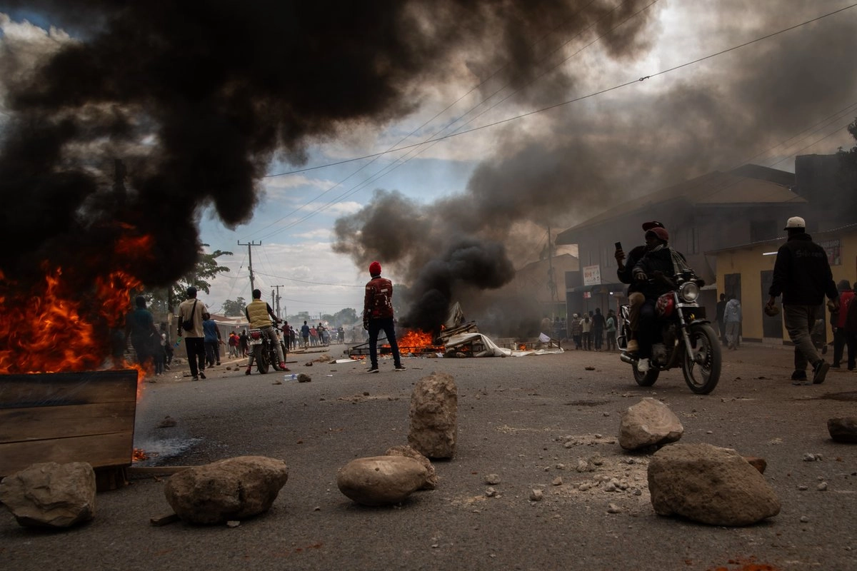 Protesta en las calles de Arusha, Tanzania.