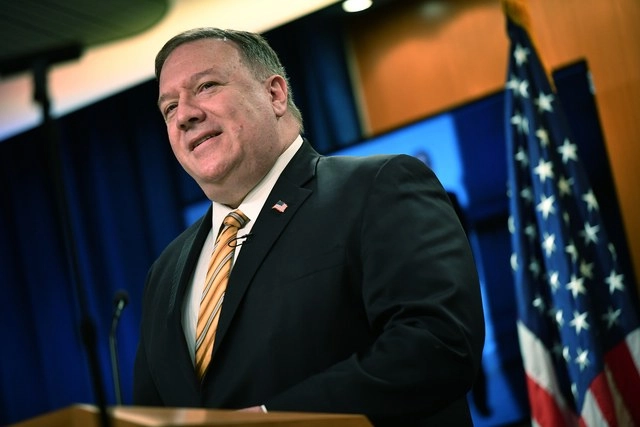 El jefe de la diplomacia de Estados Unidos, Mike Pompeo, dijo que espera que la visita a Washington del presidente Andrés Manuel López Obrador, impulse a México a "hacer más" por la democracia en Venezuela. Foto Mandel Ngan / Pool vía Ap