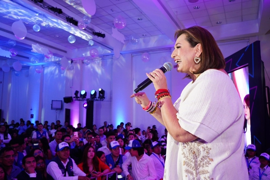 Xóchitl Gálvez en el Encuentro Nacional de jóvenes del PAN, el 24 de febrero de 2024. Foto tomada de X @XochitlGalvez