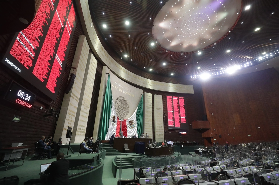 Salón de plenos de la Cámara de Diputados. Foto tomada del sitio https://comunicacionnoticias.diputados.gob.mx / Archivo